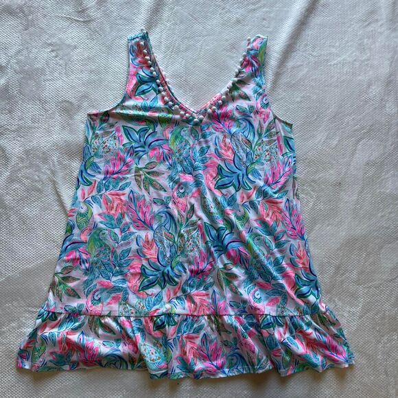 LILLY PULITZER RESORT WHITE TOUCAN DO IT BETTER CAMILLA SWING DRESS - Picture 1 of 5